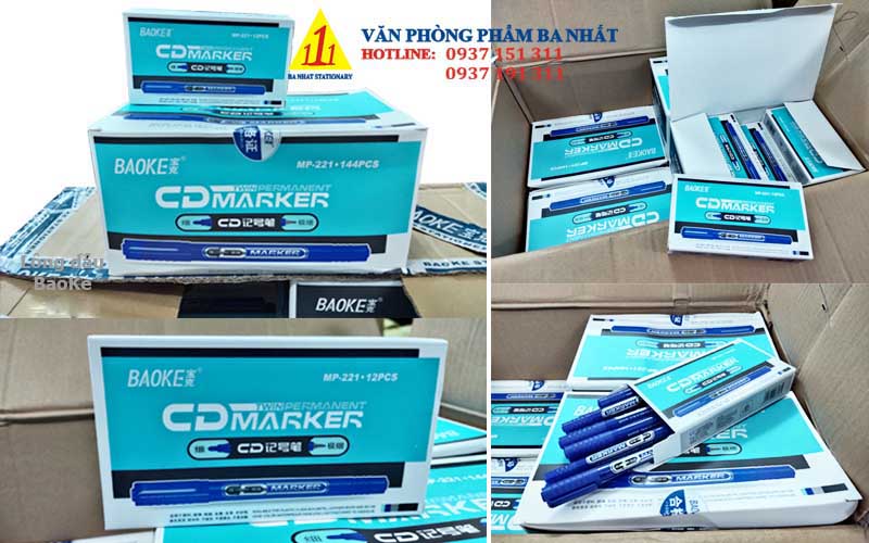 Baoke mp211, bút lông dầu 2 đầu nhỏ, bút lông dầu Baoke MP211