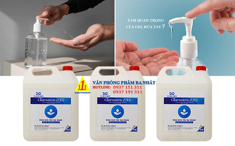 gel rửa tay khô clearwateris, clearwateris bình lớn 5 lít, gel rửa tay clearwateris 5L