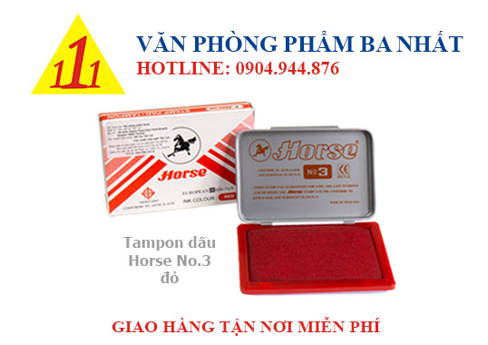 tampon mực dấu HORSE no3, tampon dấu horse no.3