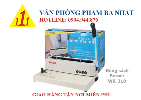 máy đóng gáy lò xo, máy đóng lò xo bosser wr 318, máy đóng sách Bosser WR 318