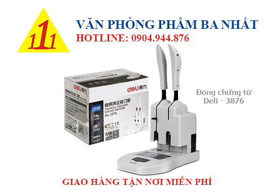 máy đóng chứng từ, máy khoan chứng từ, máy khoan đóng chứng từ DELI 3876