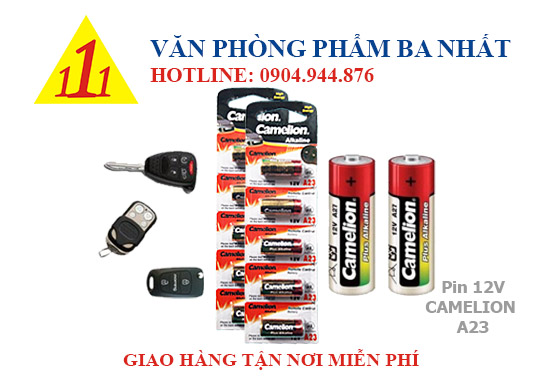 Pin 12V camelion A23, pin chìa khóa ô tô, pin remote cửa, pin 12V A23