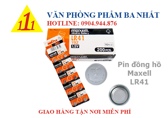 pin đồng hồ, pin LR41, pin đồng hồ đeo tay, pin LR41 maxell