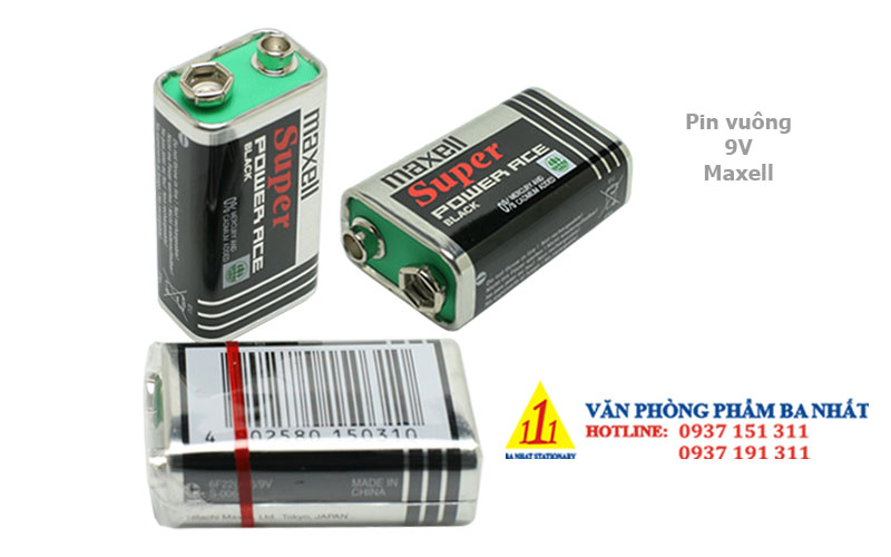 pin 9v, pin vuông 9v maxell
