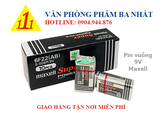 pin 9v, pin vuông 9v maxell