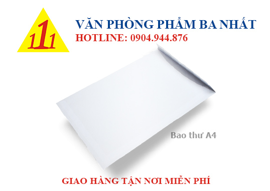 bao thư A4 trắng, bao thư trắng A4