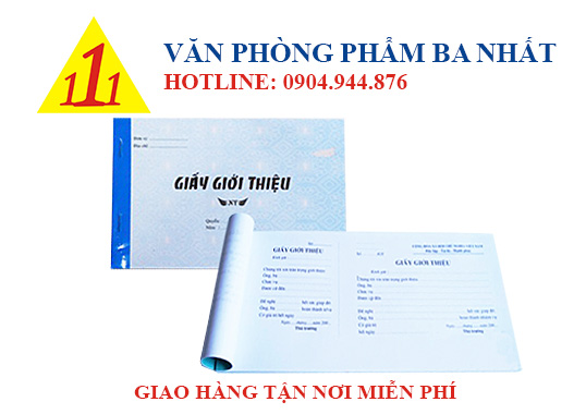 giấy giới thiệu, sổ giấy giới thiệu