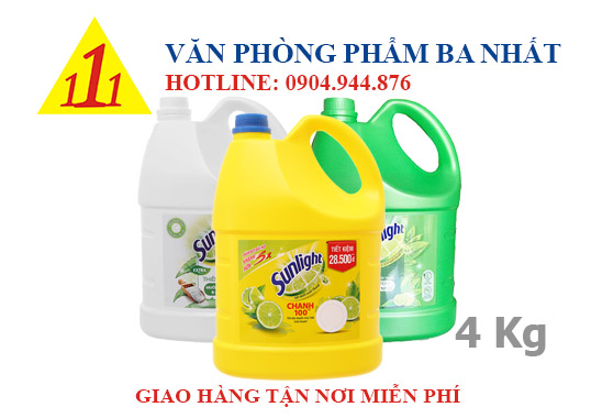 xà bông rửa chén, nước rửa chén sunlight, nước rửa chén sunlight 4kg