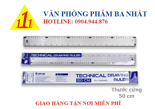 thước kỹ thuật Thiên long SR026, thước cứng 50cm, thước thiên long 50cm