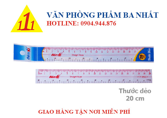 thước thẳng, thước 20cm, thước thiên long 20cm