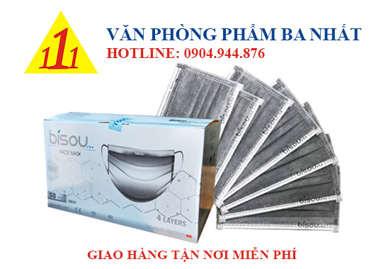 khẩu trang, khẩu trang y tế, khẩu trang y tế 4 lớp bisou