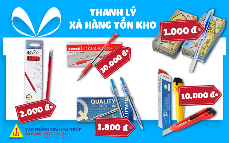 thanh lý văn phòng phẩm, văn phòng phẩm giá rẻ