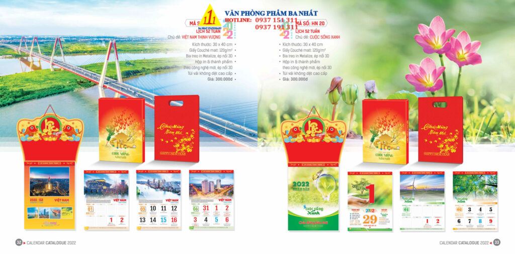 lịch bloc, lịch lốc, in lịch bloc, thiết kế lịch bloc 2022, in lịch bloc 2022 giá rẻ