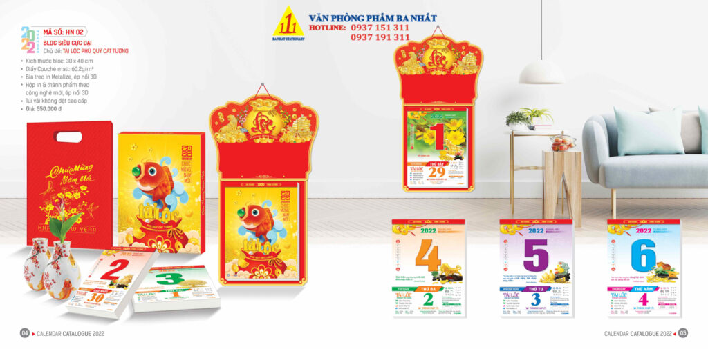 lịch bloc, lịch lốc, in lịch bloc, thiết kế lịch bloc 2022, in lịch bloc 2022 giá rẻ