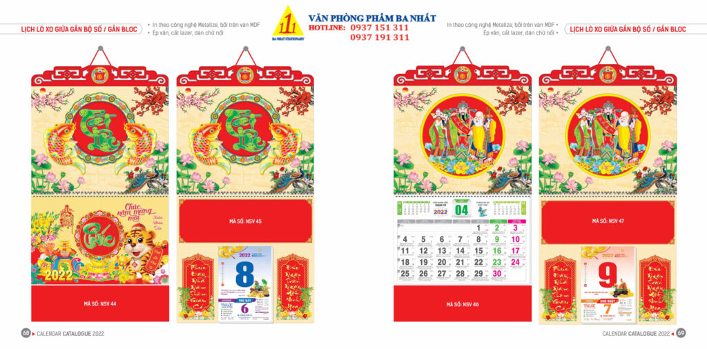 lịch bloc, lịch lốc, in lịch bloc, thiết kế lịch bloc 2022, in lịch bloc 2022 giá rẻ