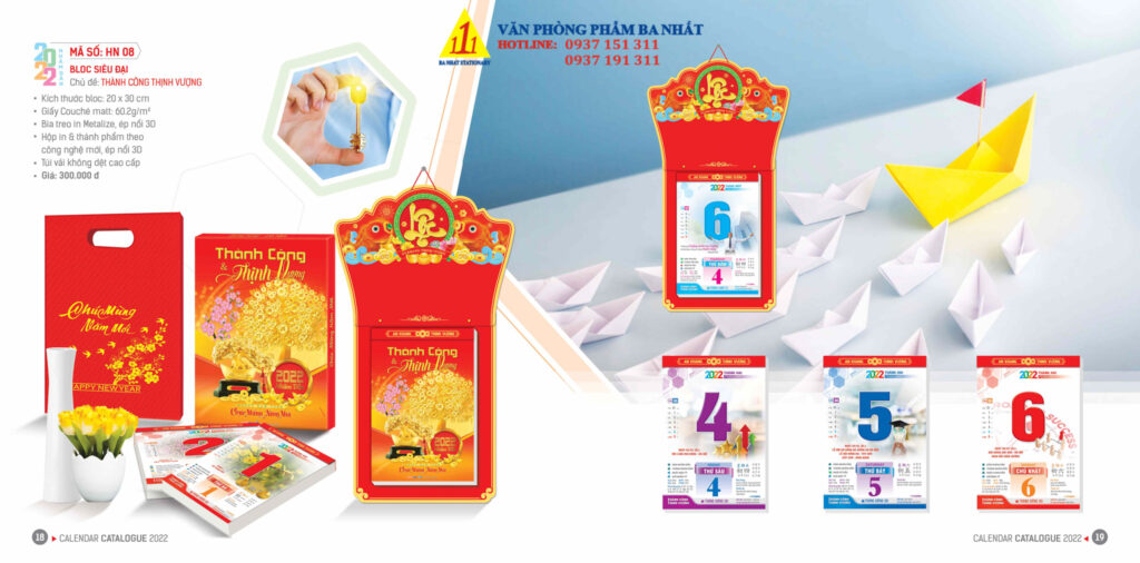 lịch bloc, lịch lốc, in lịch bloc, thiết kế lịch bloc 2022, in lịch bloc 2022 giá rẻ