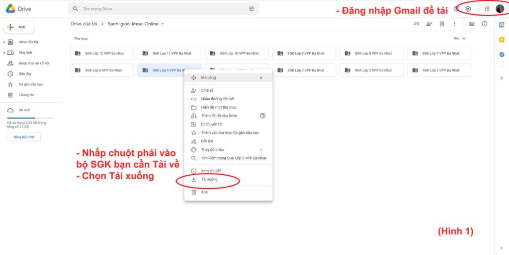 cách tải sách giao khoa online
