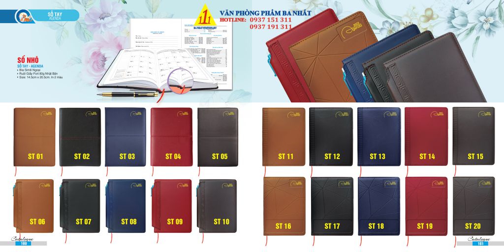 sổ tay bìa da, lịch sổ tay, in sổ tay bìa da, sổ tay in lịch