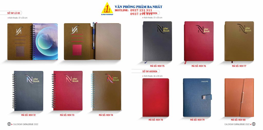 sổ tay bìa da, lịch sổ tay, in sổ tay bìa da, sổ tay in lịch