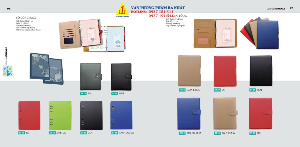 sổ tay bìa da, lịch sổ tay, in sổ tay bìa da, sổ tay in lịch