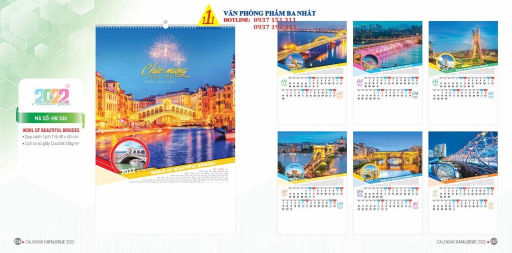 lịch treo tường, lịch tờ, in lịch treo tường giá rẻ