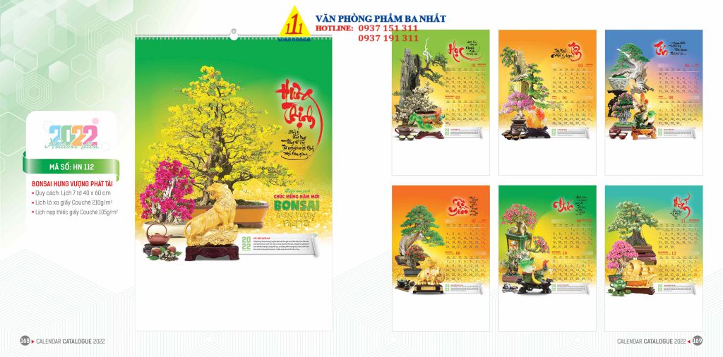 lịch treo tường, lịch tờ, in lịch treo tường giá rẻ