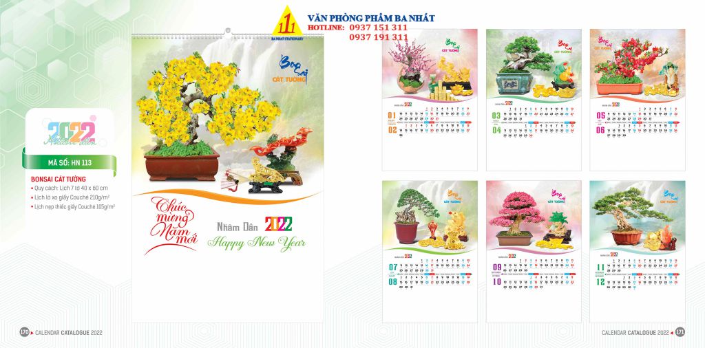 lịch treo tường, lịch tờ, in lịch treo tường giá rẻ