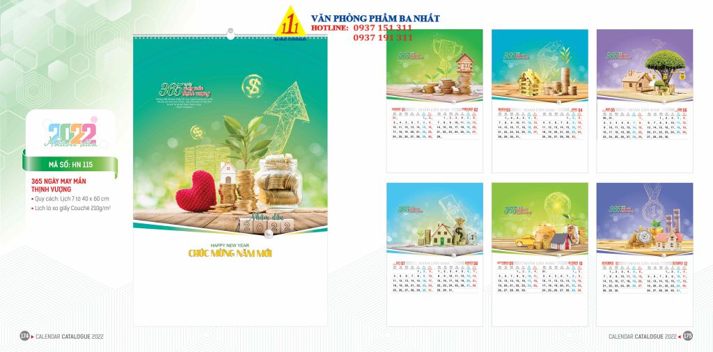 lịch treo tường, lịch tờ, in lịch treo tường giá rẻ