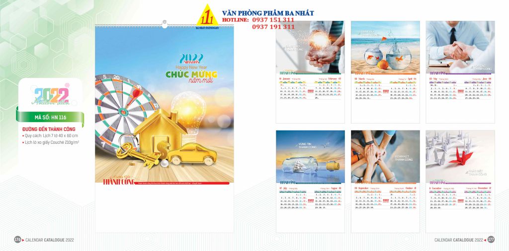 lịch treo tường, lịch tờ, in lịch treo tường giá rẻ