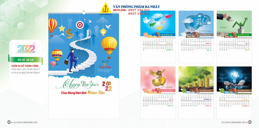 lịch treo tường, lịch tờ, in lịch treo tường giá rẻ