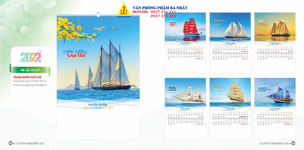 lịch treo tường, lịch tờ, in lịch treo tường giá rẻ