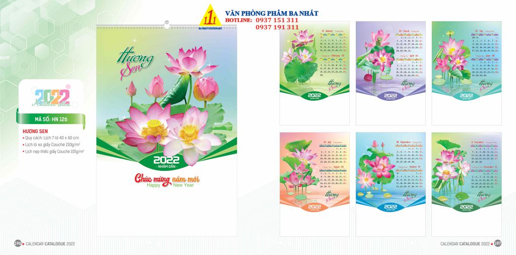 lịch treo tường, lịch tờ, in lịch treo tường giá rẻ