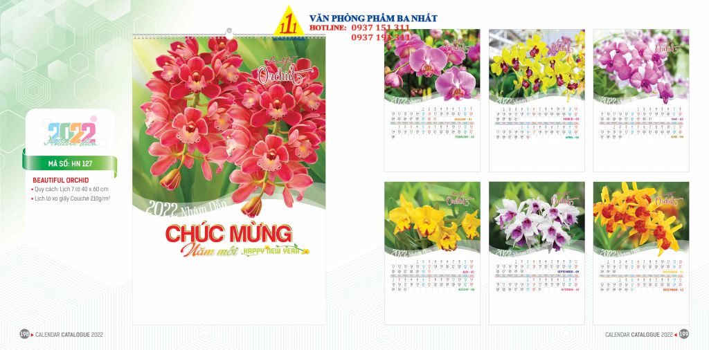 lịch treo tường, lịch tờ, in lịch treo tường giá rẻ