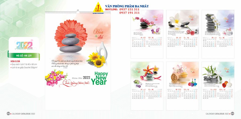 lịch treo tường, lịch tờ, in lịch treo tường giá rẻ