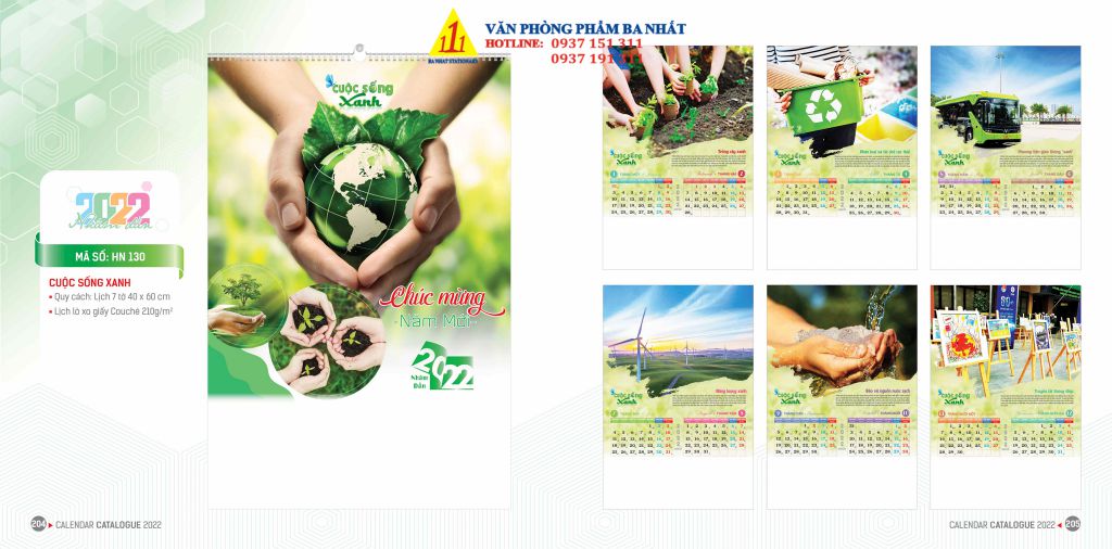 lịch treo tường, lịch tờ, in lịch treo tường giá rẻ