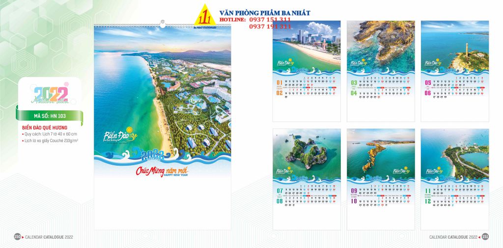 lịch treo tường, lịch tờ, in lịch treo tường giá rẻ