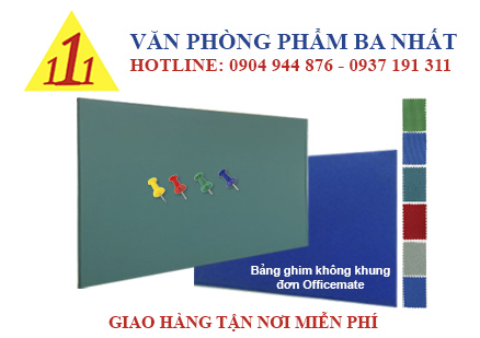 bảng ghim không khung đơn officemate, bảng ghim không khung treo tường