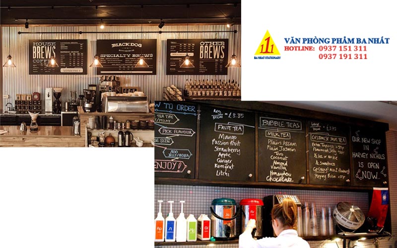 bảng menu treo tường khung gỗ