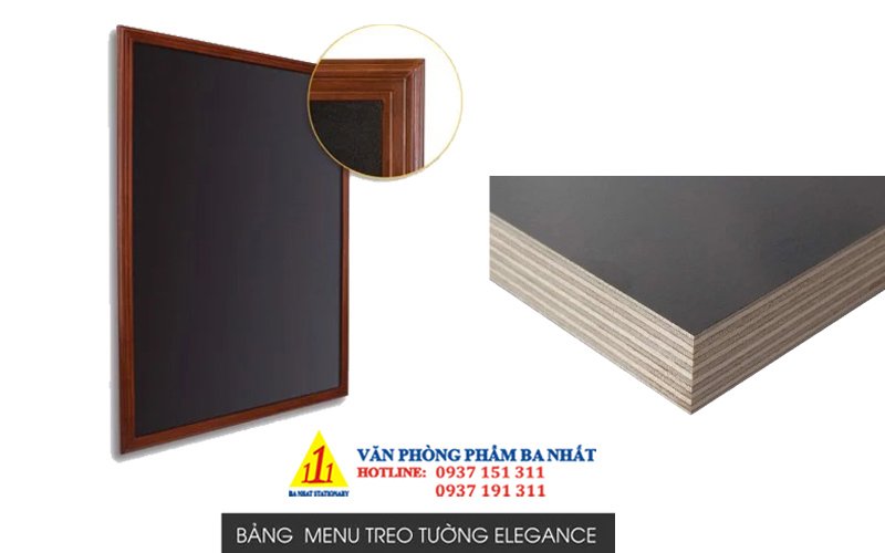 bảng menu gỗ treo trường